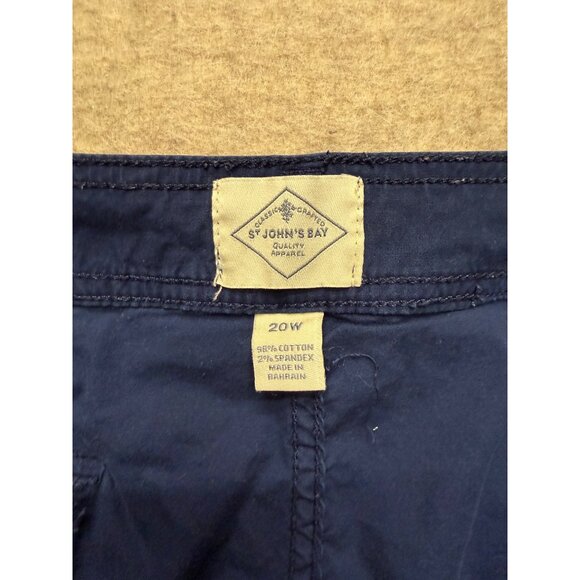 St.John's Bay Navy Blue High Rise Cargo Shorts Size 20 - Picture 4 of 7